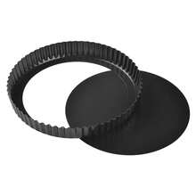 不粘菊花挞模，圆形披萨/慕斯蛋糕烘焙模具，圣诞甜点必备 - 黑色 - 查看 10