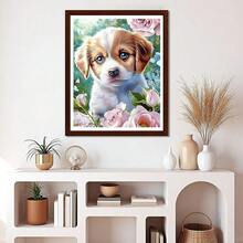 EMIEAUFG Dog Diamond Art Kits For Adults, Puppy Portrait Diamond Painting Kit For  And Beginners, 5D Round Full Drill Craft, Home Wall Decor 12\ X 16\ - SR74 - Xem 3