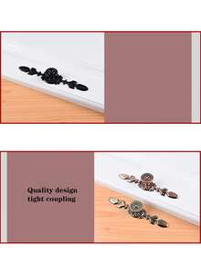 2pcs Rectangular Cabinet Handles, Simple Drawer Wardrobe Door Knobs, Single Hole With Plate, Retro European Style, Aluminum Alloy With Screws, Gold/Silver/Ivory Color - Multicolor - View 7