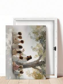 1 pièce Jésus enseignant aux enfants, paysage, art LDS, portrait aquarelle de Jésus-Christ, peinture de Jésus, décoration de maison chrétienne, art chrétien moderne pour la maison, cadeau idéal pour les amis, impression d'art pour la chambre à coucher, décoration de salon - Multicolore - Voir 23