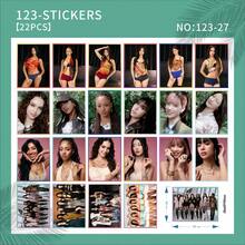 100张KATSEYE 2025“美丽混乱”SOPHIA MANON DANIELA LARA MEGAN YOONCHAE防水装饰贴纸，适用于平板电脑、水瓶，粉丝礼物