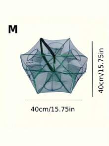 1 Set - Fishing Trap - Durable Foldable Nylon Net, Suitable For Eels, Lobsters And Various Fish, Lightweight And Essential Outdoor Fishing Gear - Multicolor - View 8