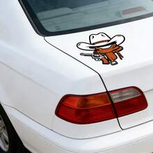 Cowboy Revolver Car Sticker | Showcase Your Hardcore Attitude! Suitable For Car Hood, Fuel Tank Cover, Rearview Mirror, Personalized Car Decal - A - View 7