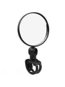1/2pcs Fit Convex Bicycle Rearview Mirrors - Clear, Reflective, Adjustable For Mountain & Electric Bikes, Balance Bike Compatible, Black Rubber Round Mirror With 360° Rotation For Enhanced Cycling Safety, Bike Accessories - Multicolor - View 14