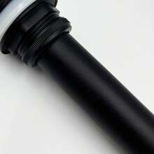 Matte Black 304 Stainless Steel Vessel Sink Drain With Overflow, Pop-Up Lavatory Vanity Drain Stopper - Black - View 5