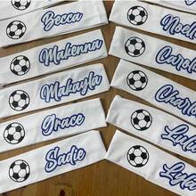 1 Stück personalisiertes Fußball Stirnband; individualisiertes Stirnband; benutzerdefiniertes Motiv; Fußball Geschenk; Fußballteam Geschenk; Sport Stirnband; Fußballverein; Futsal - Verschiedenfarbig - Übersicht 6