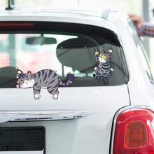 Cute Cat Car Stickers, Fun Scratch-Resistant Stickers For Cars, Trucks, Walls And Windows, Lazy Cat Pattern - A - View 3