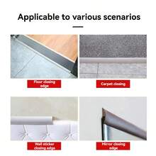 1条39.4英寸/1米自粘地板过渡条，专为实木地板与不平整地面无缝连接而设计，5毫米高度可轻松覆盖缝隙，即撕即贴，适用于客厅、卧室、厨房、办公室、商店等场所，是完美的乔迁礼物。 - 彩色 - 查看 4