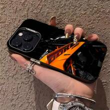 Orange KTM  390 motorcycle on a black background. This stylish phone case is compatible with 17,16, 15, 14 Pro Max, 13, 12, 11, XR, and XS Plus models. Made of TPU silicone, it offers shock and drop protection and a superior feel. It's an ideal gift for family, friends, and loved ones, and a perfect choice for valentines day,phone case, case, 17 pro case, 17 pro max case,phone cases, 16 case, 17 case, 15 case, 17 pro max,phone case  15 - Negro - Ver 5