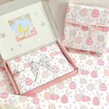 20 Sheets Easter Egg Rabbit Pattern Gift Wrapping Paper | Suitable For Weddings, Jewelry Making Display & Packaging, Easter, Valentine'S Day, Birthday Gifts, Bouquet Packaging, Gift Bag Filling, Party Gifts - Multicolor - View 5