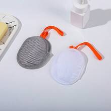 1个可重复使用的皂液泡沫网 - 双面免接触皂液器，便携式浴室/淋浴泡沫配件，易于冲洗不留残渣，浴室配件 - 均碼 - 查看 10