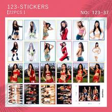 100张KATSEYE 2025“美丽混乱”SOPHIA MANON DANIELA LARA MEGAN YOONCHAE防水装饰贴纸，适用于平板电脑、水瓶，粉丝礼物