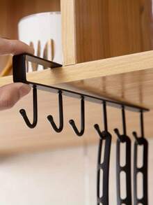 半件式收纳架；六钩悬挂式收纳架，可悬挂帽子、领带、腰带、包袋和配饰；节省空间的多功能衣柜收纳架，适用于家居整理、玄关、卧室和洗衣房；耐用的悬挂式收纳架，配有六个挂钩，可悬挂T恤、围巾、珠宝和小物件；易于组装，无需工具，春季焕新之选，春季大扫除的理想礼物 - 彩色 - 查看 10