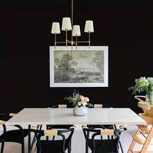 1卷黑色哑光家居装饰贴纸壁纸，防水自粘乙烯基材质，适用于客厅、橱柜、厨房装饰墙贴，易于撕贴和安装，可用于房间装饰和墙面装饰。 - 黑色 - 查看 5