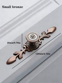 2pcs Rectangular Cabinet Handles, Simple Drawer Wardrobe Door Knobs, Single Hole With Plate, Retro European Style, Aluminum Alloy With Screws, Gold/Silver/Ivory Color - Multicolor - View 16