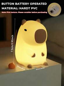 Lumină de noapte drăguță cu capibara, jucărie amuzantă cu bivol de apă și axolotl mexican, lampă LED drăguță și moale, control tactil, 3 niveluri de luminozitate reglabile, cu senzor de flutter, lumină de noapte în formă de animal, potrivită pentru birou, cămin, dormitor, decor pentru întoarcerea la școală, cadou de ziua de naștere și Crăciun, decor, tovarăș de somn, cadou de Ziua Îndrăgostiților, cadou pentru prietenă/soție/cea mai bună prietenă, lumină ambientală portabilă wireless