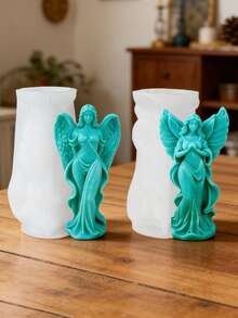 1个梦幻女神造型硅胶蜡烛模具 - A-白色 - 查看 1