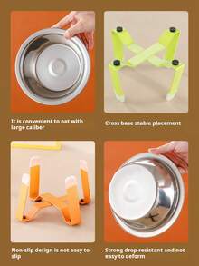 1个高脚不锈钢宠物碗，猫碗，水碗和食碗，防震可拆卸猫碗，高脚颈部保护，适合幼犬、犬、猫等小型宠物饮水和进食，多种颜色可选。 - 500ml - 查看 10