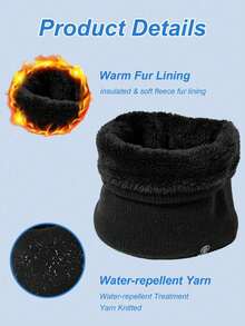 New Winter Warm Neck Gaiter - Unisex Thick Fleece Knitted Neck Warmer, Windproof And Warm, Suitable For Cycling, Skiing, Outdoor Activities And Daily Use, Perfect Gift Choice - A - View 6