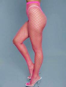 1 Pair Women's Basic Seamless Fishnet Stockings - Multicolor - View 10