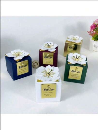 Multi-Color Floral Gift Box With Storage Function, Suitable For Bridesmaid Gifts, Birthday Presents, Party Favors, And Home Decor Card Display