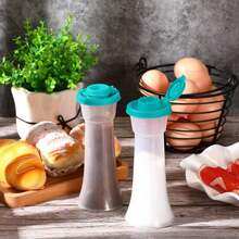 Salt And Pepper Shakers, 2 Pieces/Set, Large Plastic Salt And Pepper Shakers With Lids, Leak-Proof Seasoning Bottles For Home And Restaurant Use - Blue - View 5