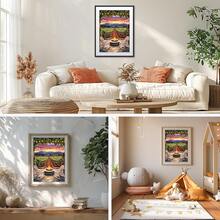 GHHKUD Diamond Painting Kits Vineyard At Sunset For Adults, DIY 5D Diamond Painting, Full Drill Summer Landscape Diamond Art Kits Art Pictures For Relaxation Gifts Home Wall Decor 30x40cm - 葡萄園 - 查看 4
