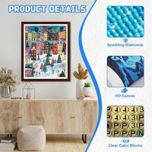 EMIEAUFG Diamond Art Kits For Adults, Urban Christmas Snow Scenery Diamond Painting Kit For  And Beginners, 5D Round Full Drill Craft, Home Wall Decor 12\ X 16\ - SR76 - View 6