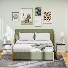 Set Of 2 Bedside Tables With 2 Drawers And Compartments, Bedroom, Living Room, Approx. 40 X 32 X 50 Cm, White - White - View 3