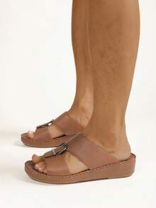 Middle Eastern Style Handmade Lace-Up Unisex Casual Shoes, Patterned Design For Casual, Beach Party, Vacation, Summer - Coffee Brown - View 14