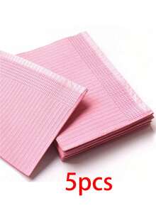 125/100/50/20/10 Pieces Disposable Plastic Nail Tablecloth Pad Waterproof Three Layer Nail Mat Paper Towel Cleaning Pad Tattoo Table Pad Nail Table Cover Tattoo Supplies (Pink) - Pink - View 13