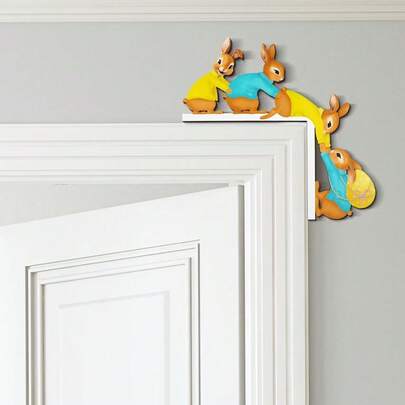 复活节兔子装饰门框摆件，室内家居悬挂饰品