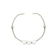 Ahknormailcui 2pcs Stainless Steel Heart Beading Decorate Roller Bracelet Chain With Positioning Bead For Making Bracelets Layered Bracelets Valentine's Day Gift,18K Gold Plated Adjustable BL Cable Chain For DIY Jewelry Making Extension Chains - Bracelet - View 9