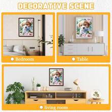 EMIEAUFG Dog Diamond Art Kits For Adults, Puppy Portrait Diamond Painting Kit For  And Beginners, 5D Round Full Drill Craft, Home Wall Decor 12\ X 16\ - SR74 - Xem 8