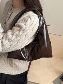 Retro Commuter Texture 2026 New Fashion Large Capacity Korean Style Elegant Shoulder Handbag