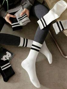 1/3/5/10 Pairs Women Ankle Socks, Cotton Socks, White Socks, Ladies Socks, Cute Socks, Girl Socks, Autumn/Winter & Summer Socks, Mesh Breathable Details, Moisture-Wicking, Soft & Smooth, Suitable For Various Occasions, Unisex, Assorted Colors - White - View 6