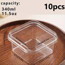 10/20pcs Mousse Cake Boxes, PET Material Food Packaging Boxes, Flip-Top, Transparent, Can Accommodate Tiramisu, Soy Milk, Mousse Cakes, Suitable For Bakeries And Restaurants - Multicolor - View 8