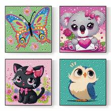 1 Set Kids Handmade Diamond Painting Kit, Shiny Diamond Mosaic Art Set, DIY Room Decor Diamond Painting, Children's Holiday Craft Supplies, Includes Canvas, Diamond Bags, Tools, Suitable For Wall And Desktop Decor, Party Favors, Holiday Gifts For Kids And Friends - Multicolor - View 1