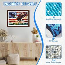 EMIEAUFG Eagle Diamond Art Kits For Adults, Diamond Painting Kit For  And Beginners, American Bald Eagle, Flag, Stained Glass, 5D Full Drill Round Diamond Craft, Home Wall Decor 12\ X 16\ - SR62 - 查看 6