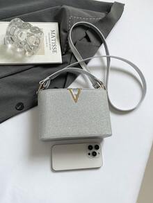 时尚高品质亮片手提包，新款奢华感单肩包，独特休闲斜挎包