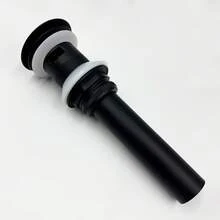 Matte Black 304 Stainless Steel Vessel Sink Drain With Overflow, Pop-Up Lavatory Vanity Drain Stopper - Black - View 1