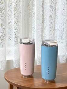 420毫升高品质真空保温杯，大容量办公水瓶，户外便携车载杯，不锈钢双层壁，保温/保冷，防漏，时尚设计，是送给学生、成人、男朋友、女朋友、朋友的完美礼物 - 彩色 - 查看 4