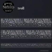 1roll/8rolls Dreamy Starry Sky Washi Tape, Glitter Star Decorative Tape, Scrapbooking Supplies, Planner Stickers, 78.74 Inches (200cm) Starry Shining Series Tape, Cutting Decorative Notebook, Scrapbook, Handmade Diary, DIY, PET Tape, Office & School Supplies - Whispers Of the Stars - View 13