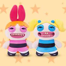 Spin Master Fuggler X Powerpuff Girls 9-Inch Plush Toy, Buttercup/Bubbles/Blossom/Mojo Jojo, Funny Ugly Monster Stuffed Animal With Human-Like Teeth, Collectible Plush Dolls For Kids, Teens, Adults & Cartoon Fans - Bubbles - View 9