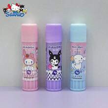 1/3/6/8支装正品三丽鸥库洛米和美乐蒂DIY固体胶棒，高粘度，坚固耐用，适用于学习、办公用品、学生奖励、返校季礼物 - 彩色 - 查看 2