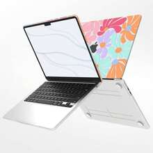 G JGOO Compatible With MacBook Air 15 Inch Case 2025 2024 2023 Release M4 A3241 M3 A3114 M2 A2941, Clear Protective Plastic Hard Shell Case + Keyboard Cover + Screen Protector, Colorful Flowers - MàuF - Xem 5
