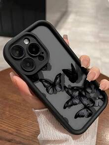 Butterfly Pattern Minimalist Shockproof Phone Case, Compatible With IPhone 16/11/12/13/14/15/15 Pro/15 Plus/15 Pro Max/7 Plus/8 Plus/X/Xs Max/Xr/11 Pro/12 Pro/13 Pro/14 Pro/12 Mini/13 Mini/11 Pro Max/12 Pro Max/13 Pro Max/14 Pro Max/14 Plus/6/6s/6 Plus/7/8/16 Pro/16 Plus/16 Pro Max/SE, And Galaxy A54/A14/A12/A13/A15/A32/A33/A24/A52S/S20/S21/S22/S23/S24/S23 Plus/S24 Ultra/S25/A15/A33/A23. Waterproof And Shockproof. Scratch-Resistant. - Multicolor - View 2