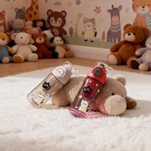 1pc High-Quality Plastic Water Cup, 2026 Summer Dual-Drink New Straw Cup, Cute Portable Space Cup - Multicolor - View 2