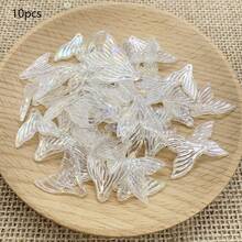 Acrylic Solid Color Iridescent Transparent Bow Bead DIY Handmade Hair Accessories, Earrings, Necklace Craft Supplies - Multicolor - View 11