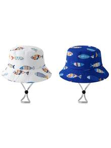 Kids Sunscreen Hat Anti-UV Sun Ion Cap For Boys Girls Babies, Thin Style Sunshade Bucket Hat, Summer